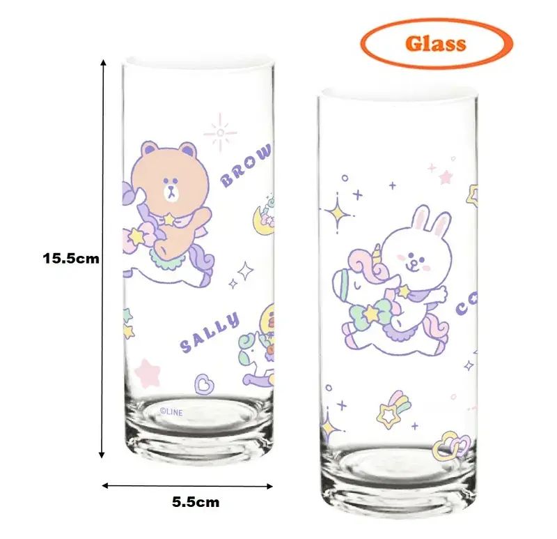 LINE FRIENDS 2P玻璃杯套裝
